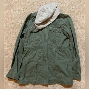 Justice girl’s light weight jacket with hood